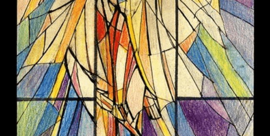 realizzazione vetrate artistiche Rosate stile astratto, vetrate artistiche sacre e di arredamento, Ambrosiana Vetrate d'Arte Milano